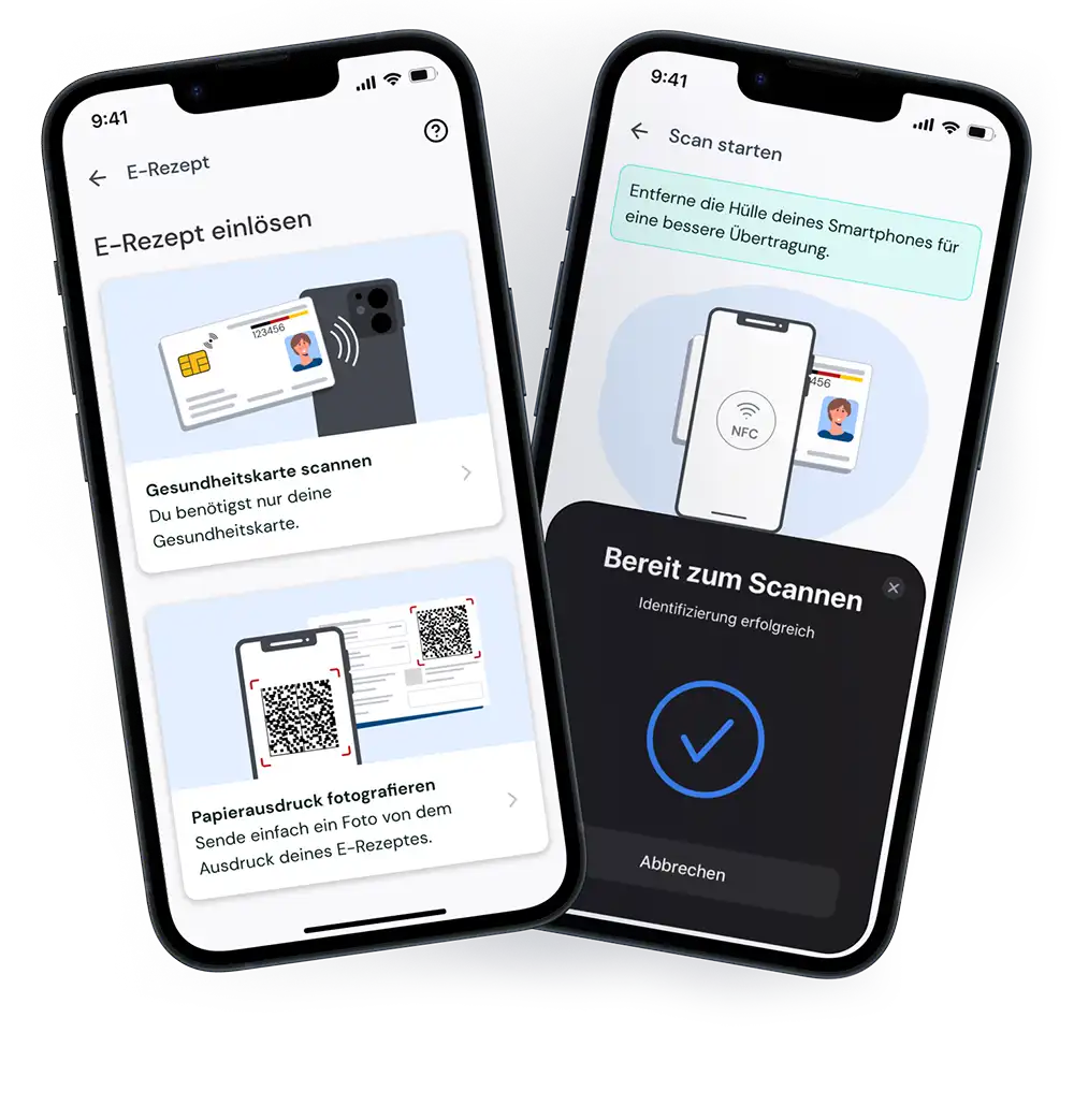 Screenshot der Apo Guide App, die das CardLink Verfahren zeigt